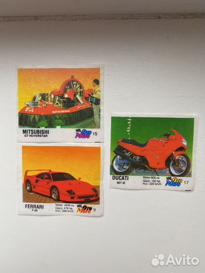 Вкладыши от жвачки oto moto 21 шт