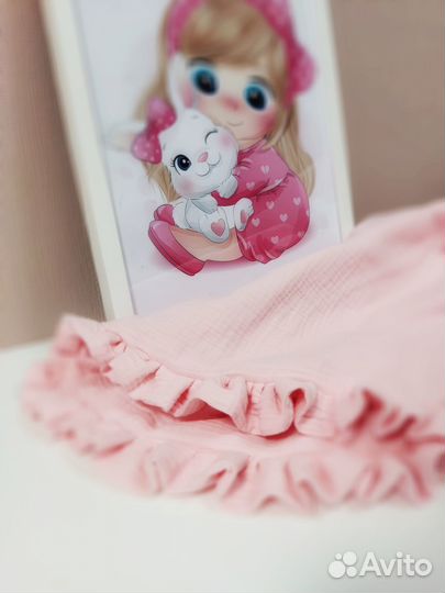 Муслиновый плед покрывало