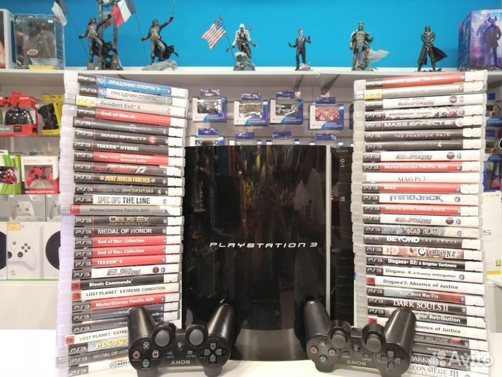 PS3 Fat + огромный выбор игр + 2 джойстика