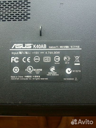 Asus k40ab на запчасти