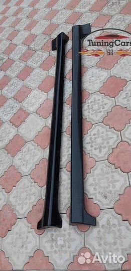 Накладки порогов пластиковые киа Спектра