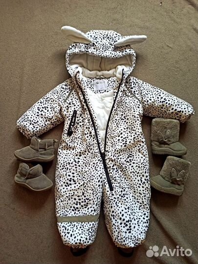 Зимний комбинезон 80baby go+2 пары обуви в подарок