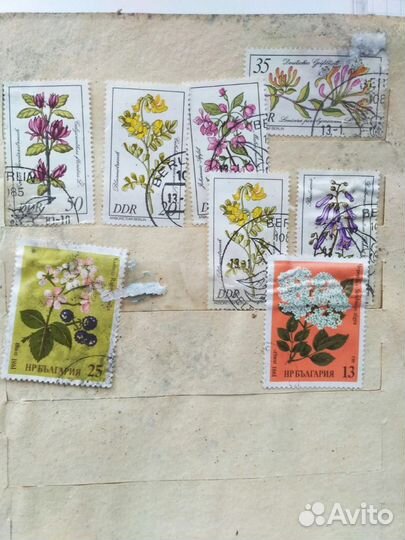 Марки Болгария, ддр Цветы 80 годов