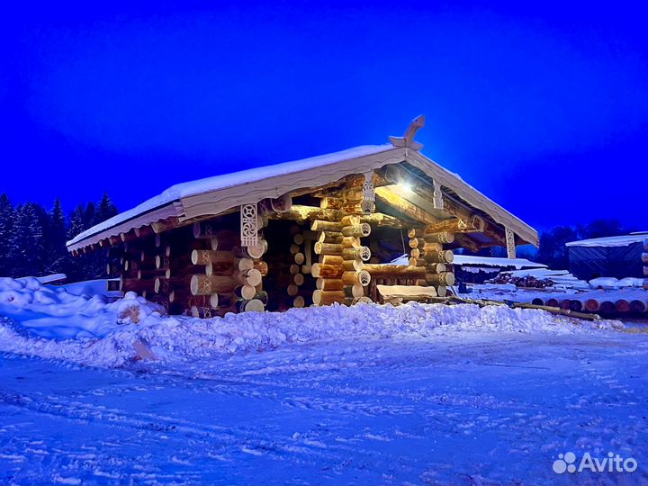 Сруб Супер Бани 7,5 на 5 из сухой Северной сосны