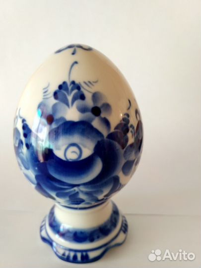 Яйцо пасхальное, фарфор Гжель