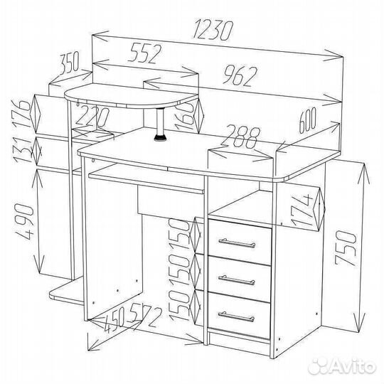 Компьютерный стол ск-4 (цвета)