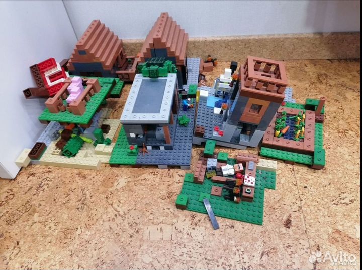 Lego minecraft большая деревня (аналог)