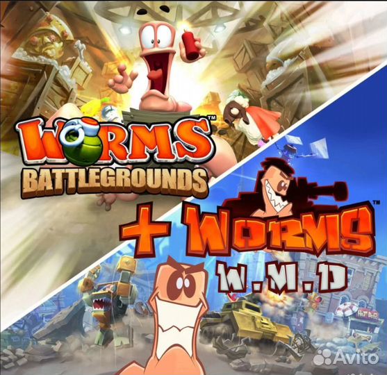 Worms Battlegrounds + Worms W.M.D PS4/PS5 RUS