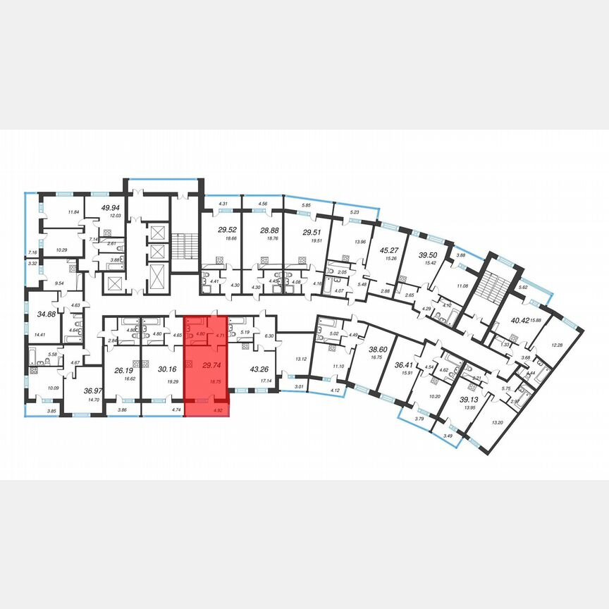Квартира-студия, 33,2 м², 16/22 эт.