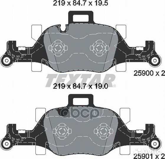 Колодки тормозные дисковые перед Textar 735