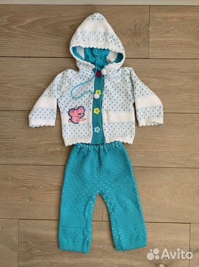 Костюмчик вязаный теплый