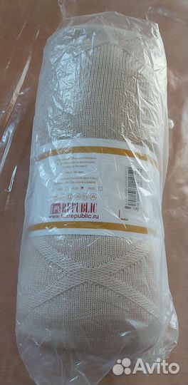 Плед вязаный трикотажный (150*200) экрю