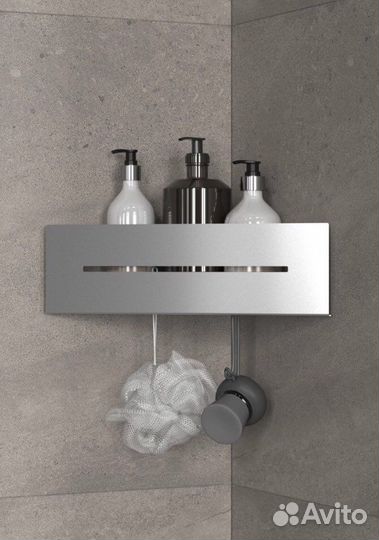 Угловая полка для ванной