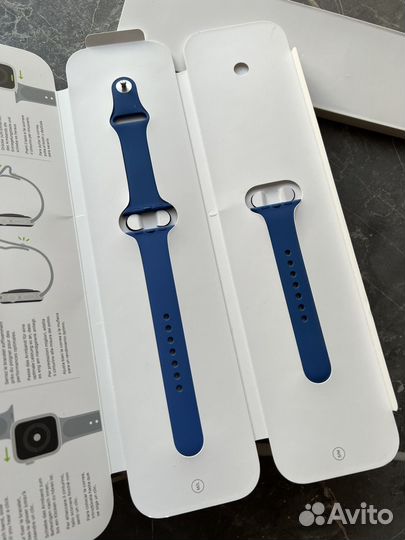 Синий ремешок Apple Watch оригинальный 38-40-41