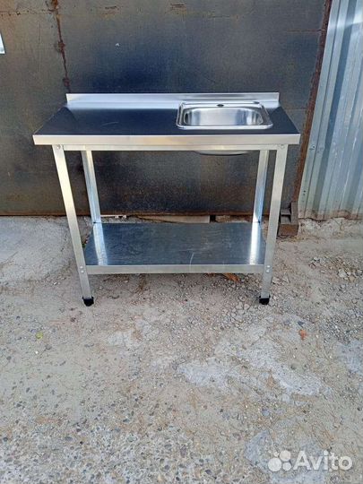 Стол с ванной моечной нержавеющий