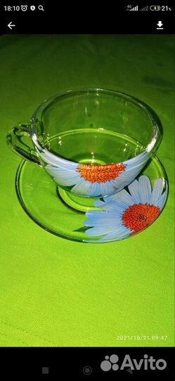 Чайная пара Гусь-хрустальный