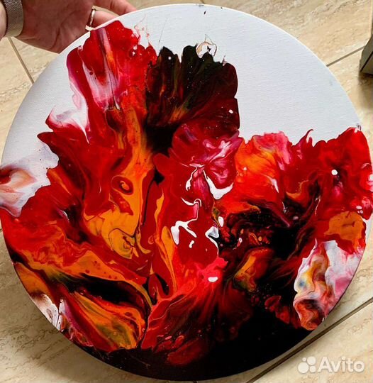 Картина флюид арт