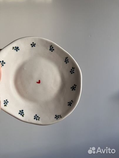 Набор кружка с блюдцем керамика ручная работа