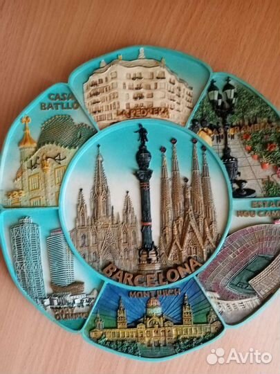 Сувенирные тарелки разных городов мира 7шт