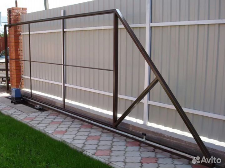 Откатные ворота для участка