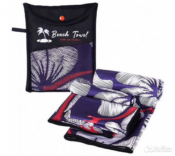 Полотенце пляжное RoadLike Beach 80*160 см синий