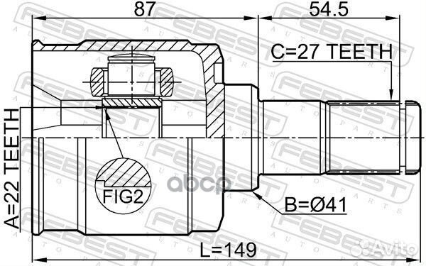 ШРУС 1211SD11MT Febest