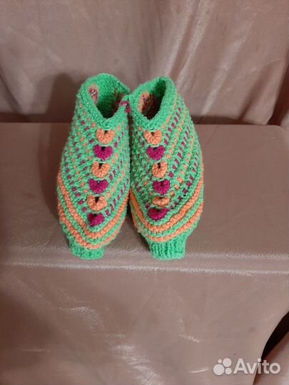 Тапочки вязанные