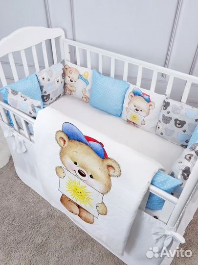 Бортики комплект с одеялом новый 2 вида