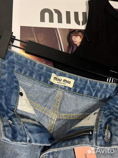 Шорты джинсовые миу миу