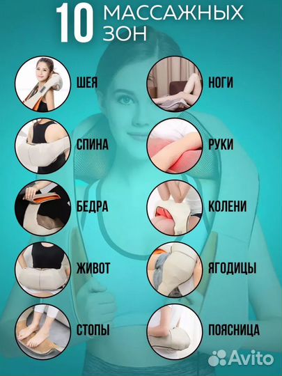 Массажер для шеи, спины, ног