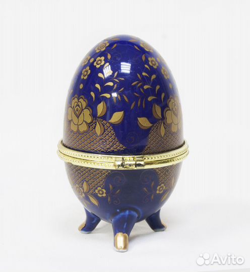 Шкатулка Яйцо, цветы, высота 9,7 см (10)