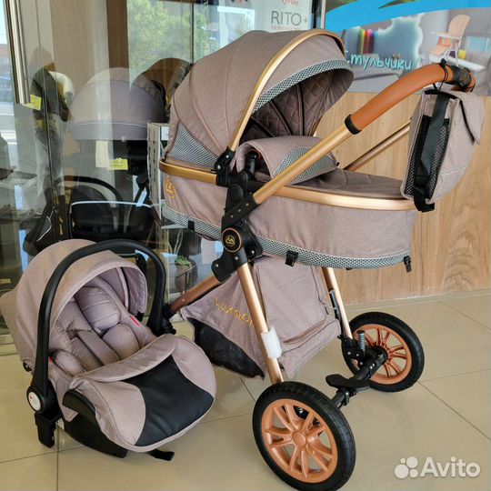 Коляска 3 в 1 весом 8.8 кг новые