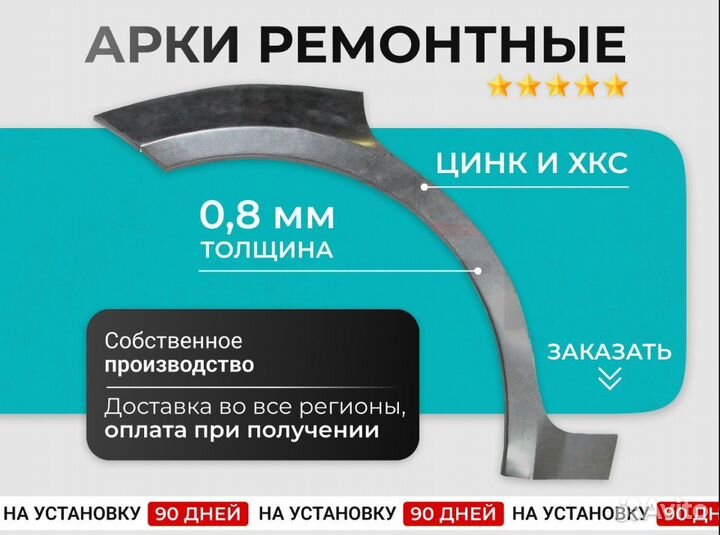Ремонтные арки Daewoo Nexia Рестайлинг