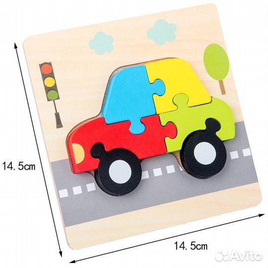 Деревянные пазлы фигурные