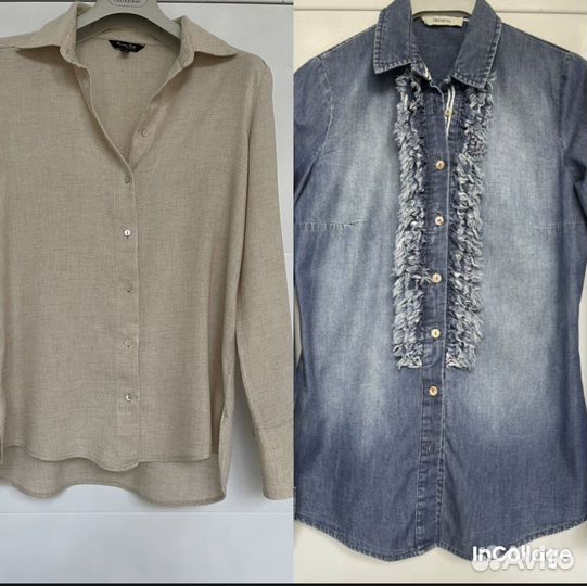 Рубашки Massimo Dutti р36 джинсовая Imperial
