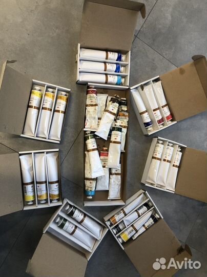 Масляные краски Сонет + деревянная палитра