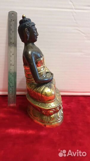 Будда.20 см. Монголия. медь, бронза, золочение