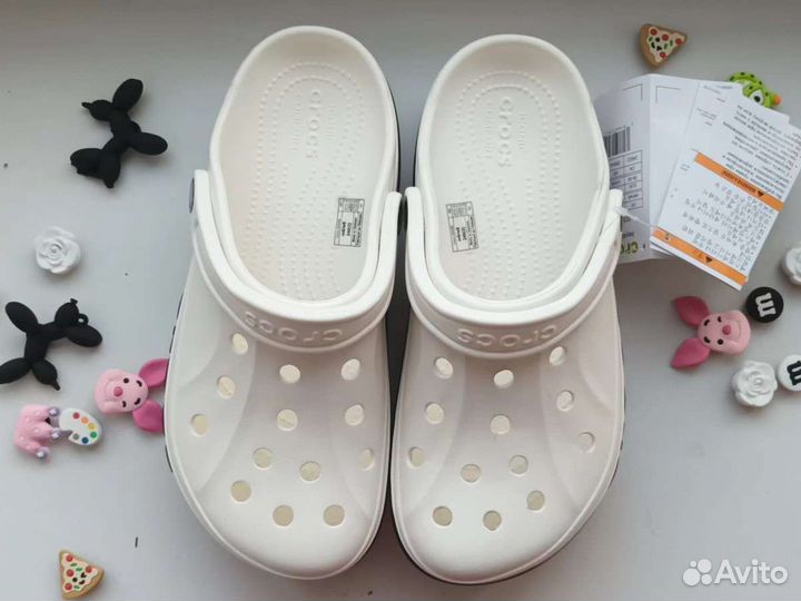 Crocs сабо женские 36 белые качество LUX