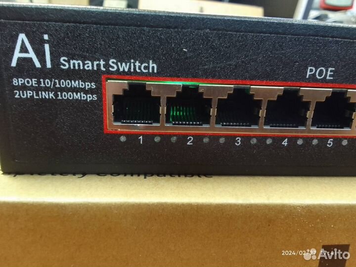 Продам коммутатор с POE 10-ти портовый