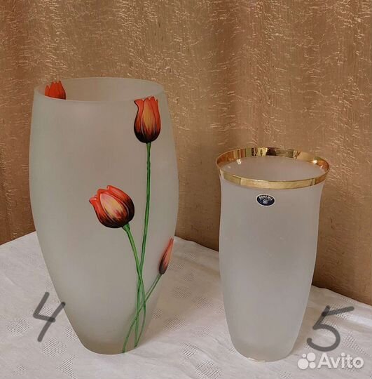 Вазы хрусталь стекло СССР Богемия