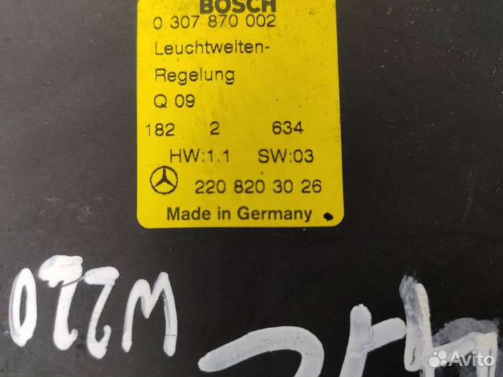 Блок управления светом (фарами) Mercedes-Benz W220 S-Class 4.3 2208203026