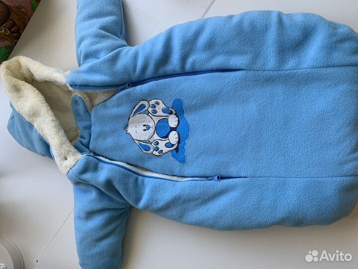 Зимний конверт в коляску на овчине