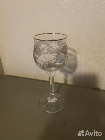 Бокал Богемия, с гравировкой, золочением, 6шт