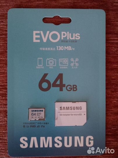 Карта памяти 64GB UHS-I U1 Samsung EVO plus 6