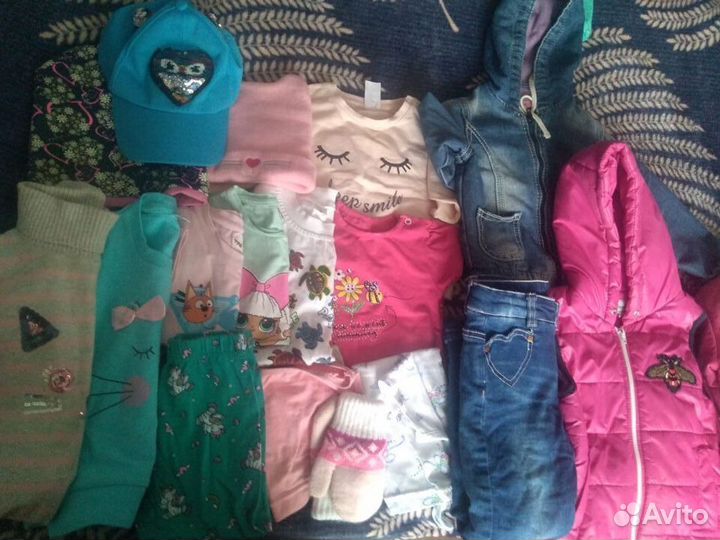 Детская одежда для девочек от 2 до 4 лет пакетом
