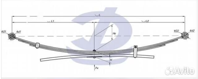 Рессора задняя-Nissan Navara