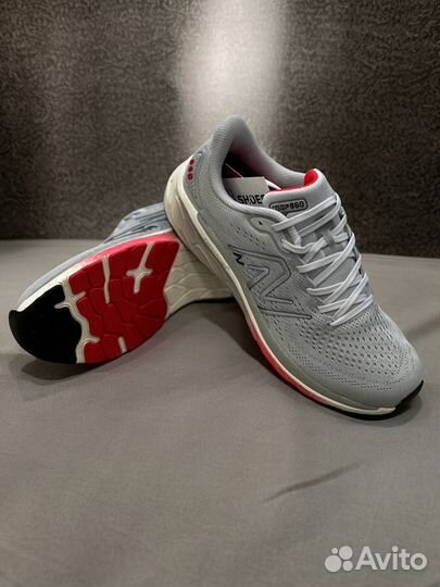 Кроссовки New Balance 860 серые легкие в сеточку