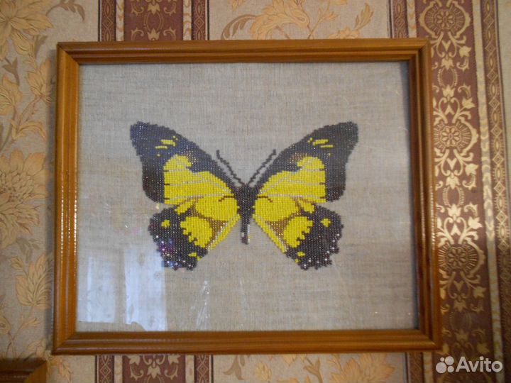 Картины, бисер, бабочки, ручная работа