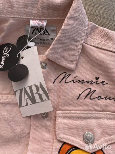 Джинсовая куртка Zara 98 новая для девочки