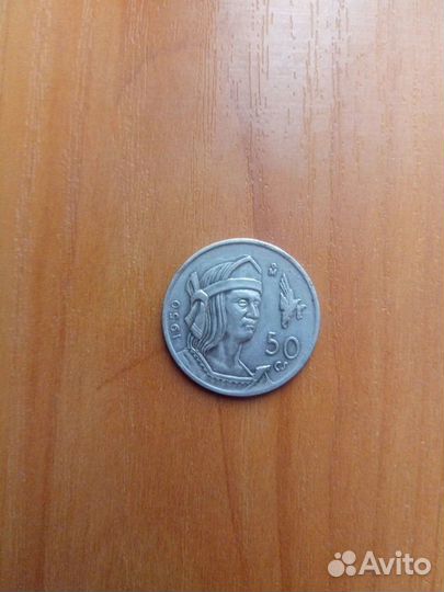 Продаю 50 центаво 1950г. Мексика